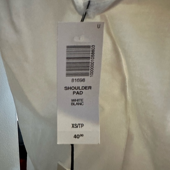 NWT Babaton Shoulder Pad Tank in ‘Heathered White Cloud’ Sz: XS. - Picture 7 of 8